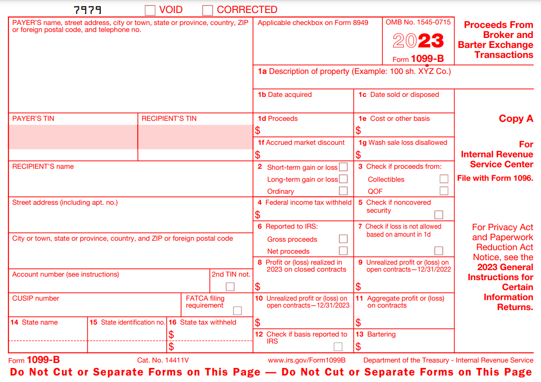 Form 1099-B for 2022